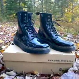 Dr Martens Men’s Zavala Boots black patent leather